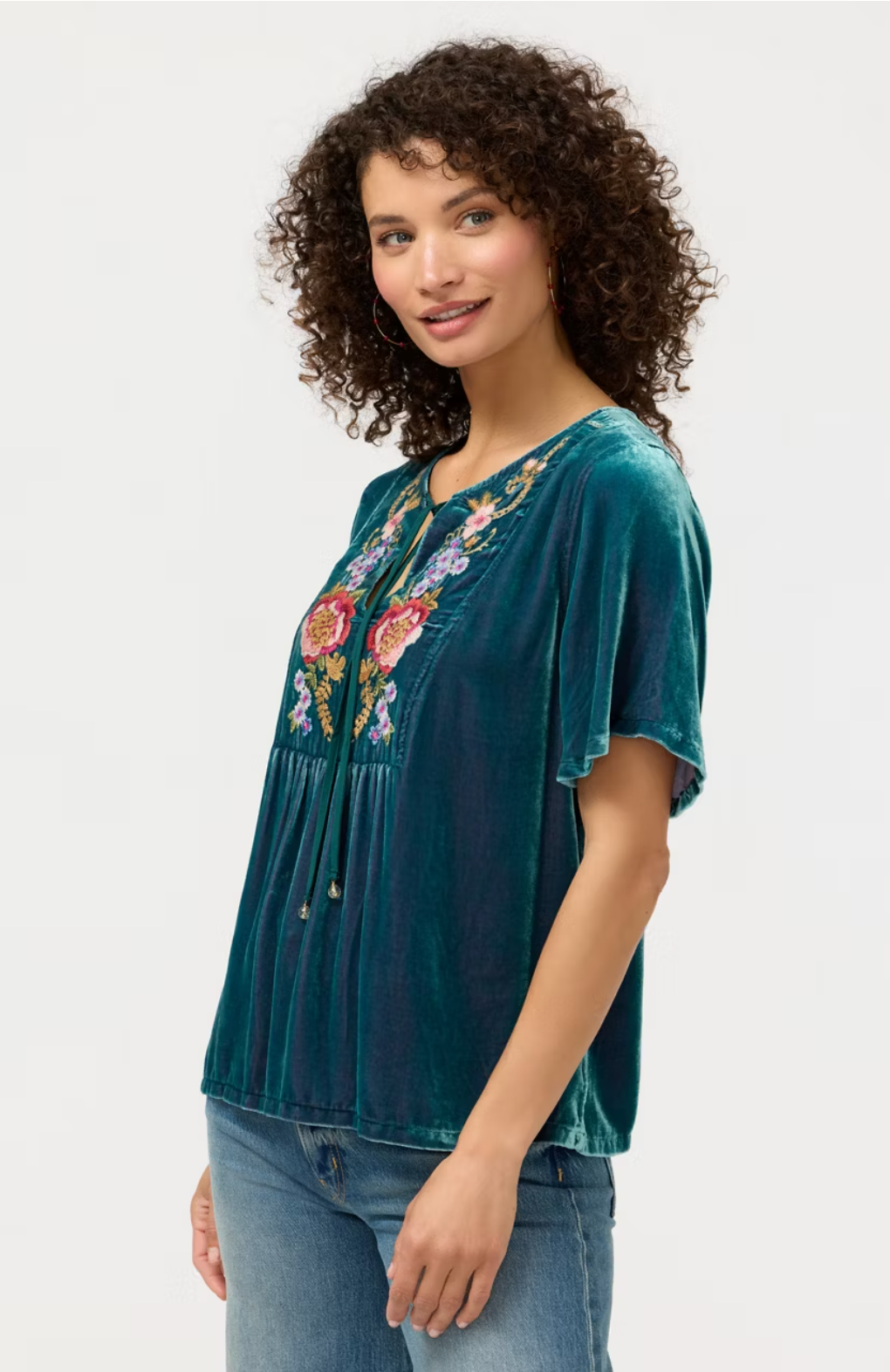 Johnny Was | Velvet Yoke Blouse