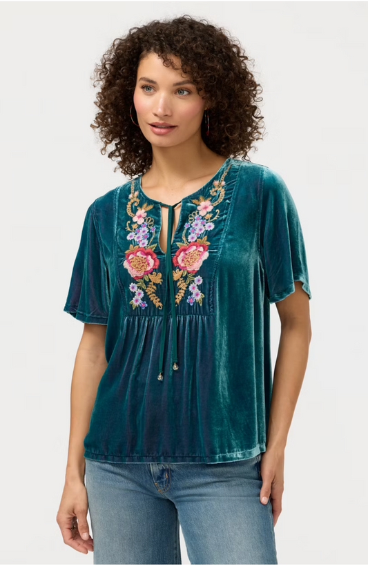 Johnny Was | Velvet Yoke Blouse