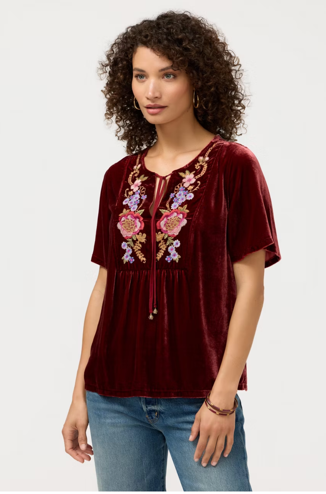 Johnny Was | Velvet Yoke Blouse