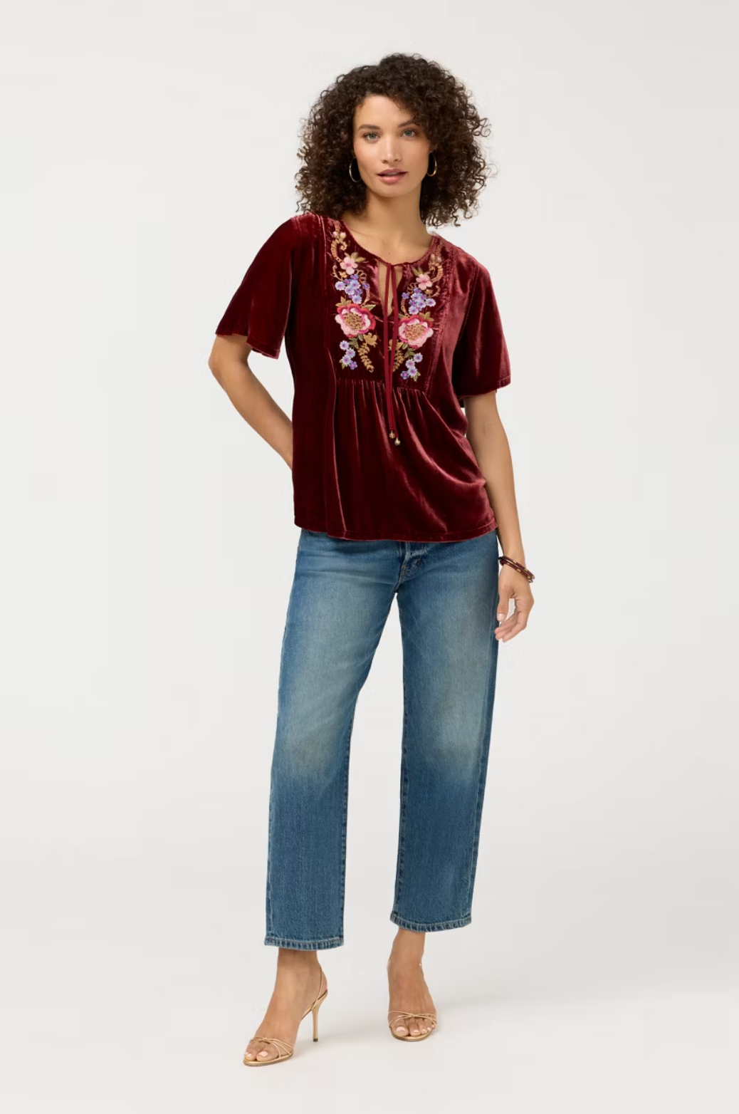 Johnny Was | Velvet Yoke Blouse