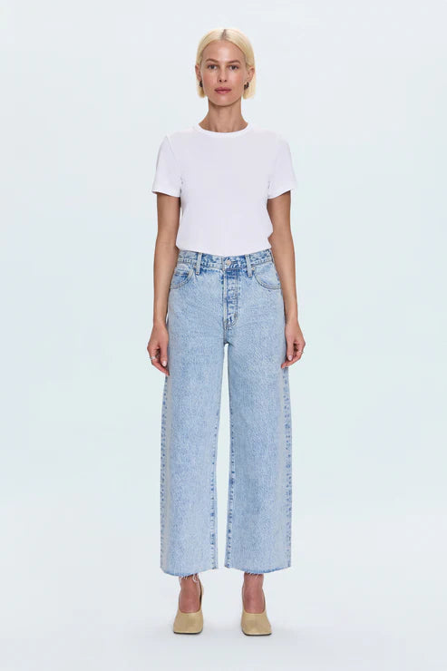 Pistola | Tate Crop High Rise Bowed Wide Leg