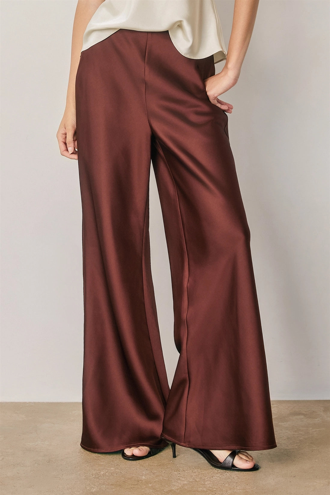 Dress Forum | Satin Straight leg Pants