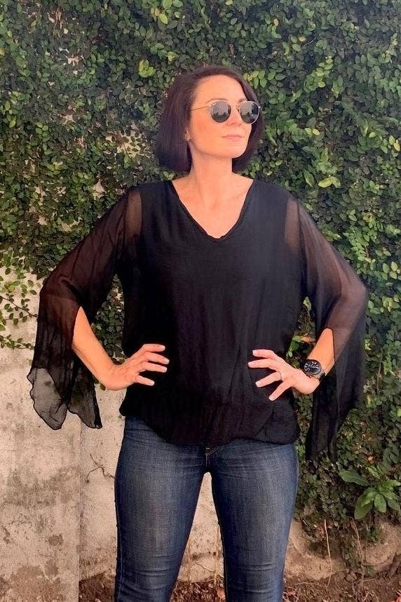 TINA | Tiffany Silk Butterfly Bottom Top | OS