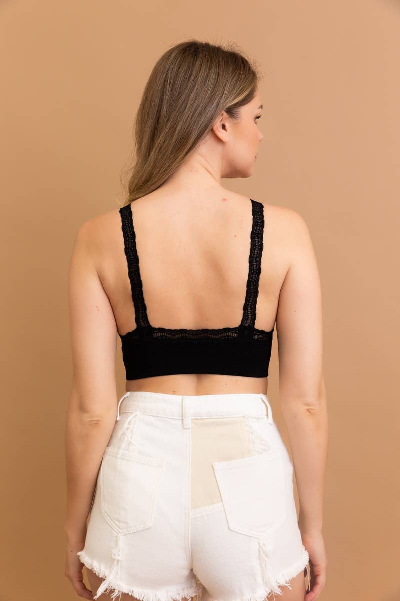 Leto | Lace Trim Bralette