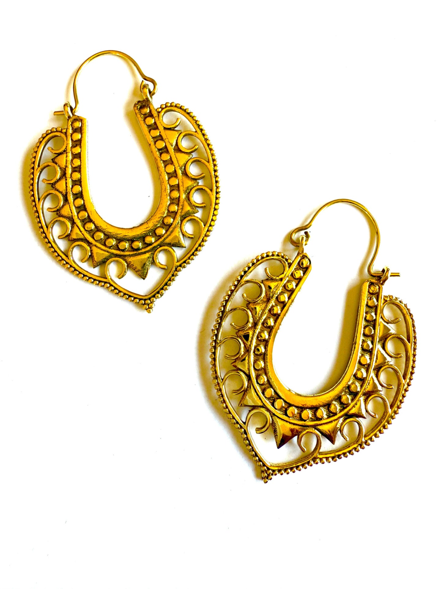 Boho Gal | Dahlia Brass Hoop