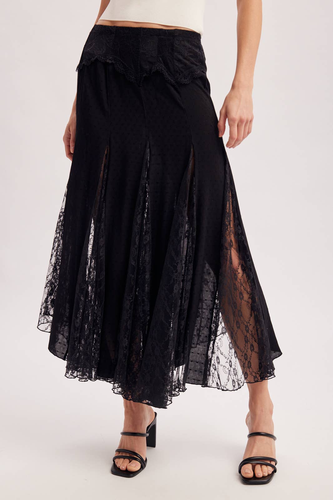 Bluivy | Boho Lace Maxi Skirt