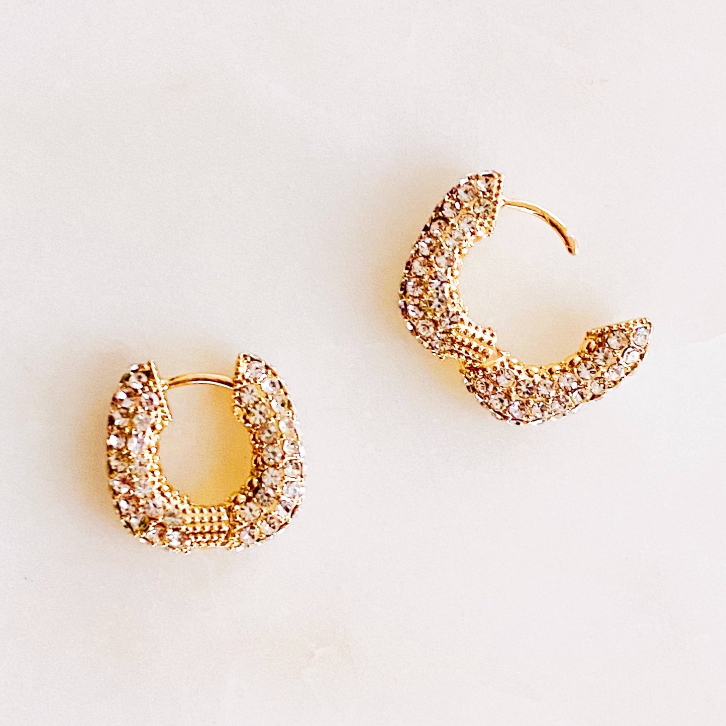 Ellison+Young | Shine Up Square Huggie Hoop Earrings