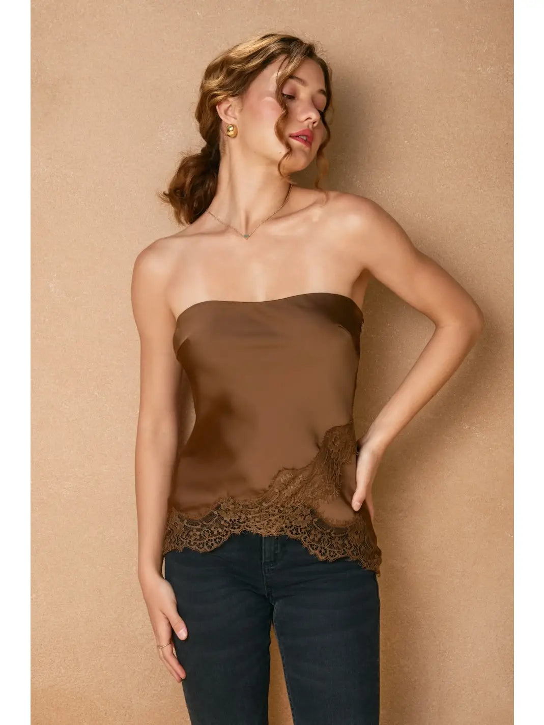 Dress Forum | Dull Satin Tube Top