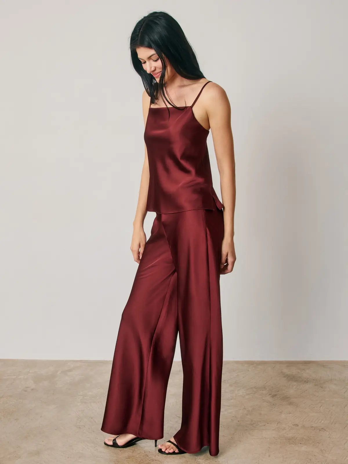 Dress Forum | Satin Straight leg Pants