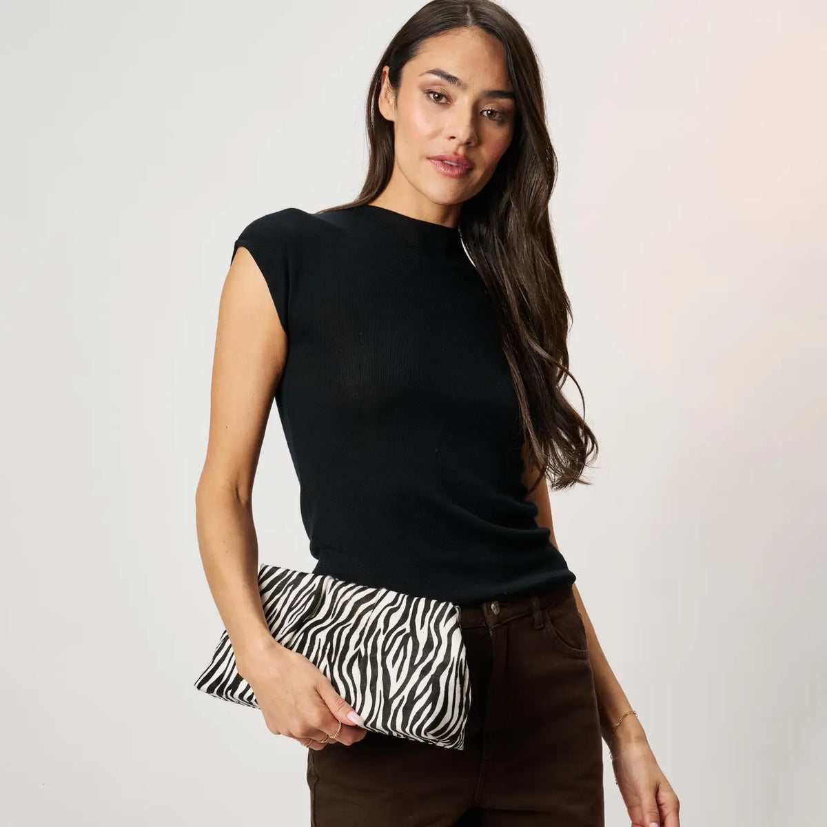 Moda Luxe | Elva Zebra Clutch