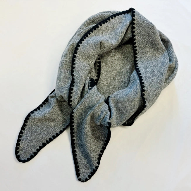 Ellison & Young | Preciously Stitched Triangle Shawl Scarf