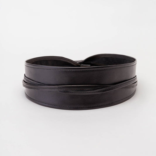 Juan Jo Gallery - Tassel Leather Obi Belt- Black