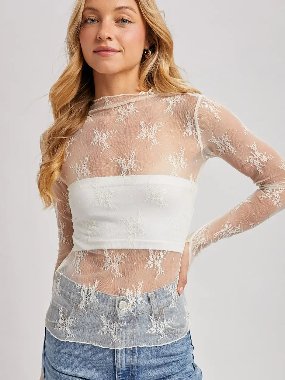 Bluivy | Floral Lace Layering Top