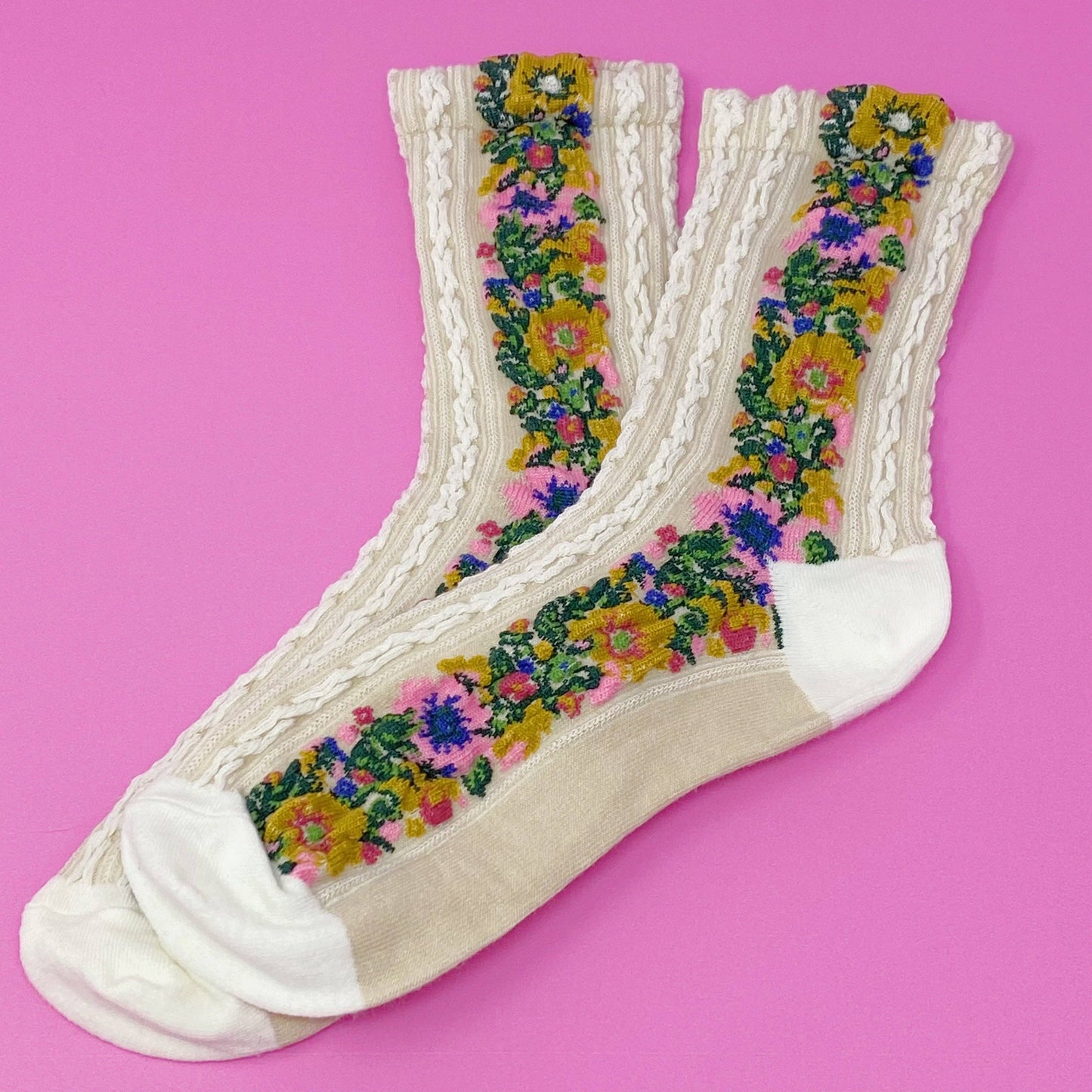 Ellison+Young | Noble Floral Beauty Socks