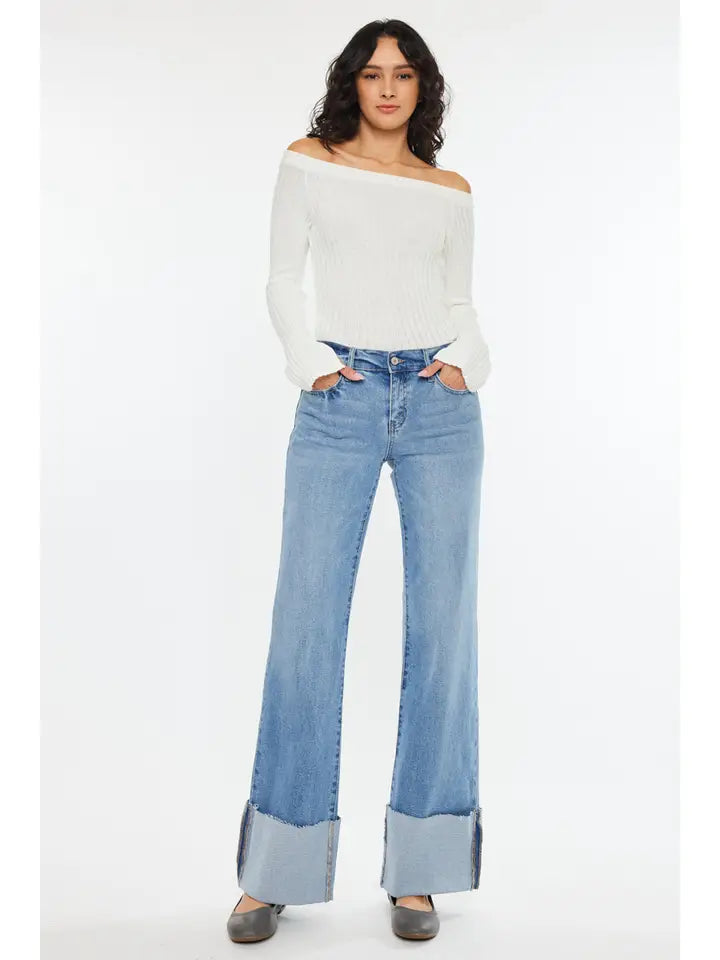 Kan Can | Midrise Wide Flare Jeans