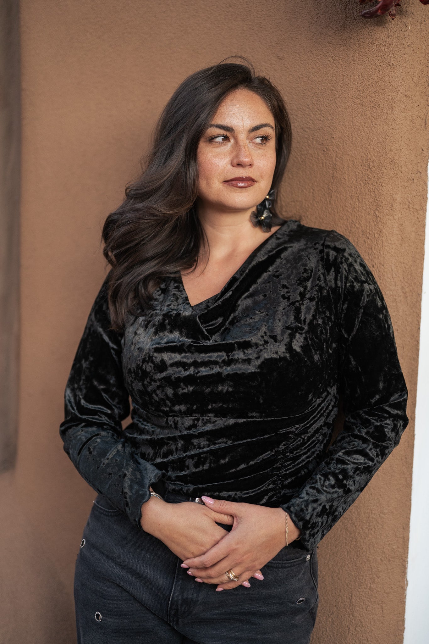 Bucko | Faye Velvet Top | Black