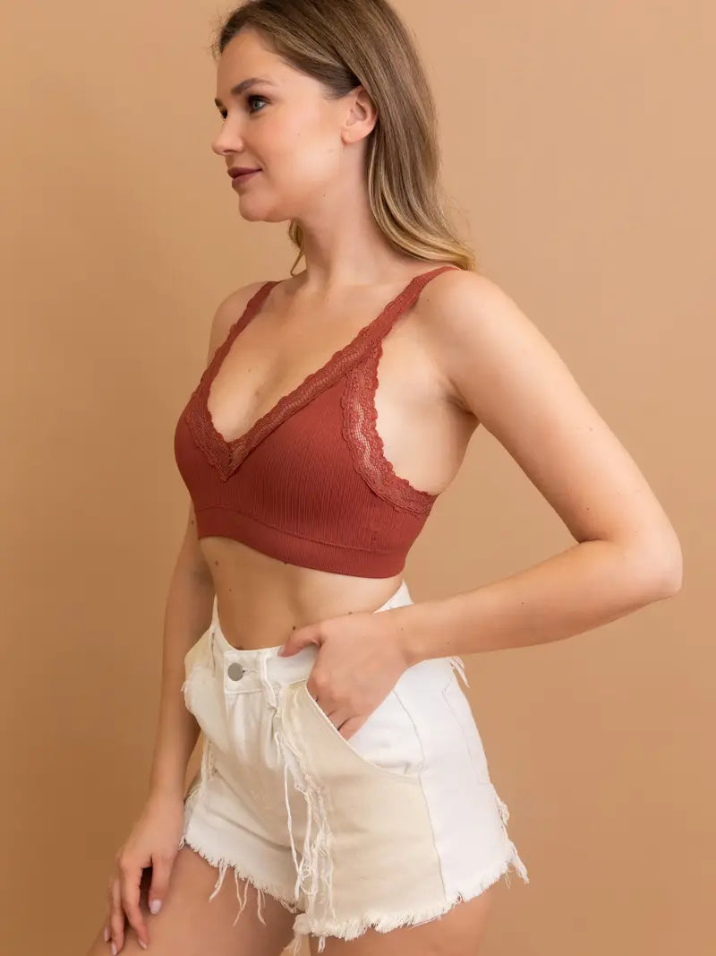 Leto | Lace Trim Bralette