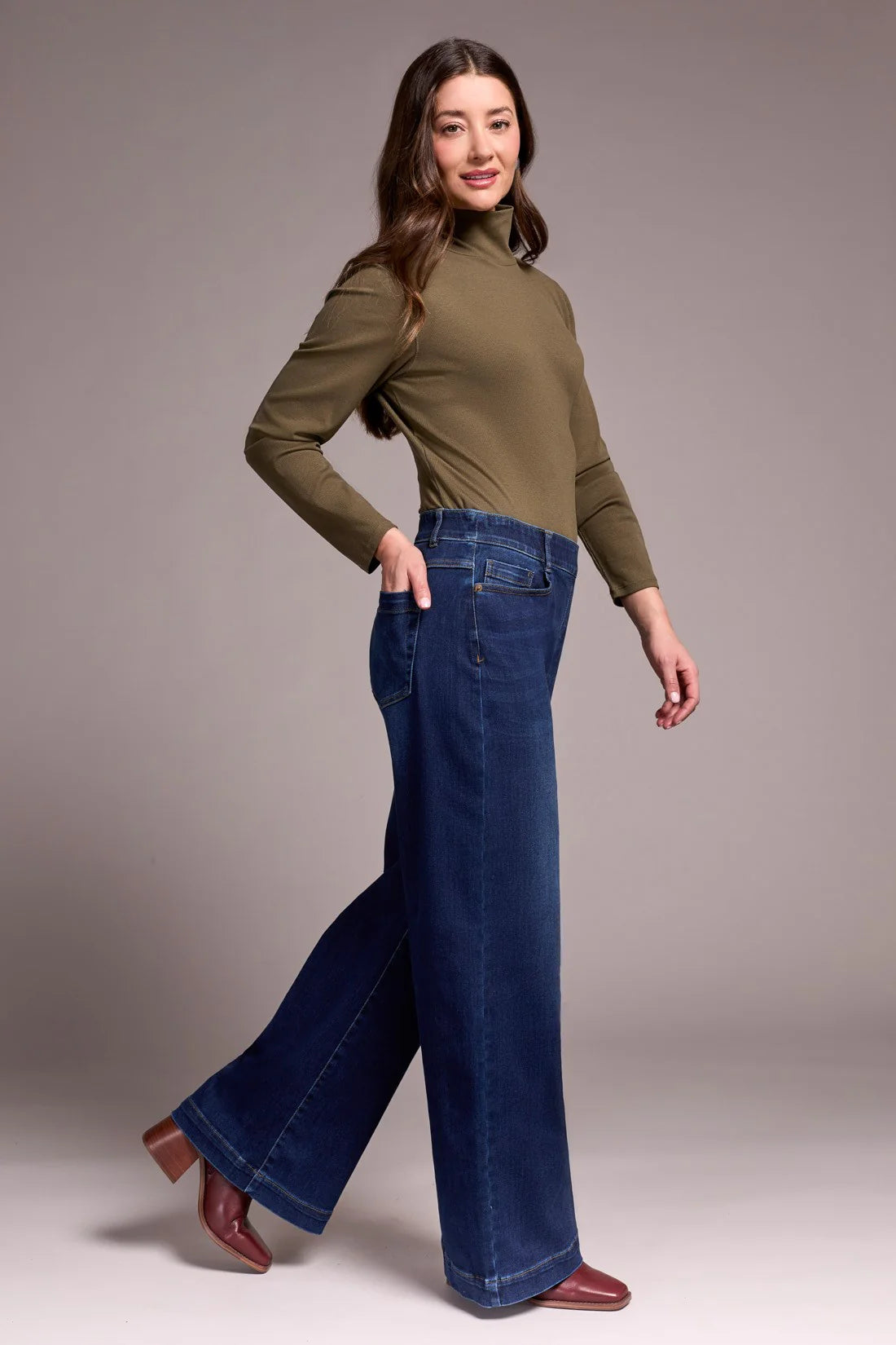 Tribal | Audrey Pull On Wide Jeans