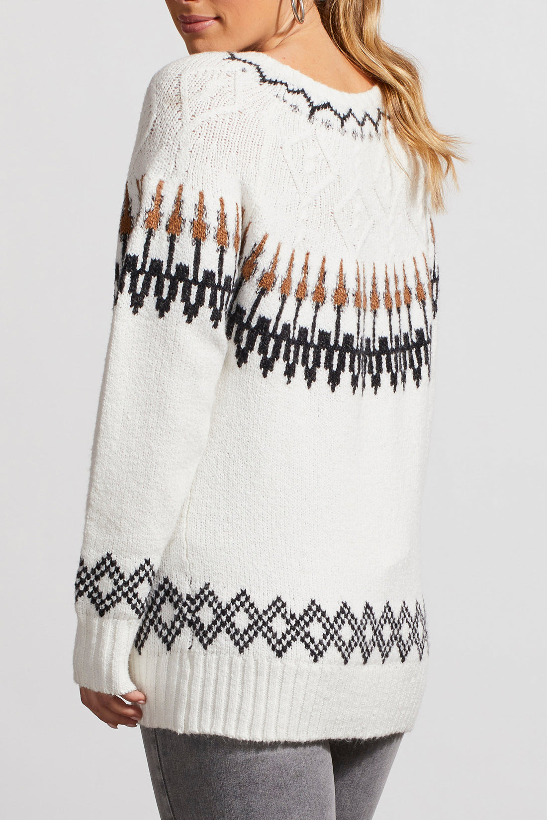 Tribal-Intarsia Sweater