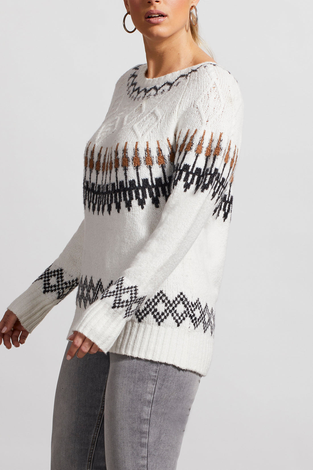 Tribal-Intarsia Sweater