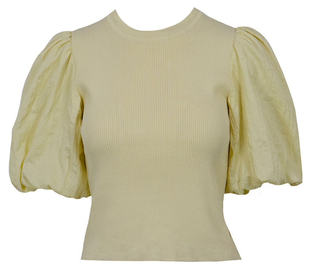 Lucy Paris - Elle Ribbed Sweater - Yellow