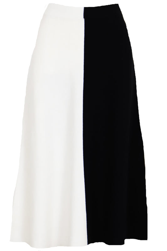 Lucy Paris - Jenna Color Block Skirt - Black/White