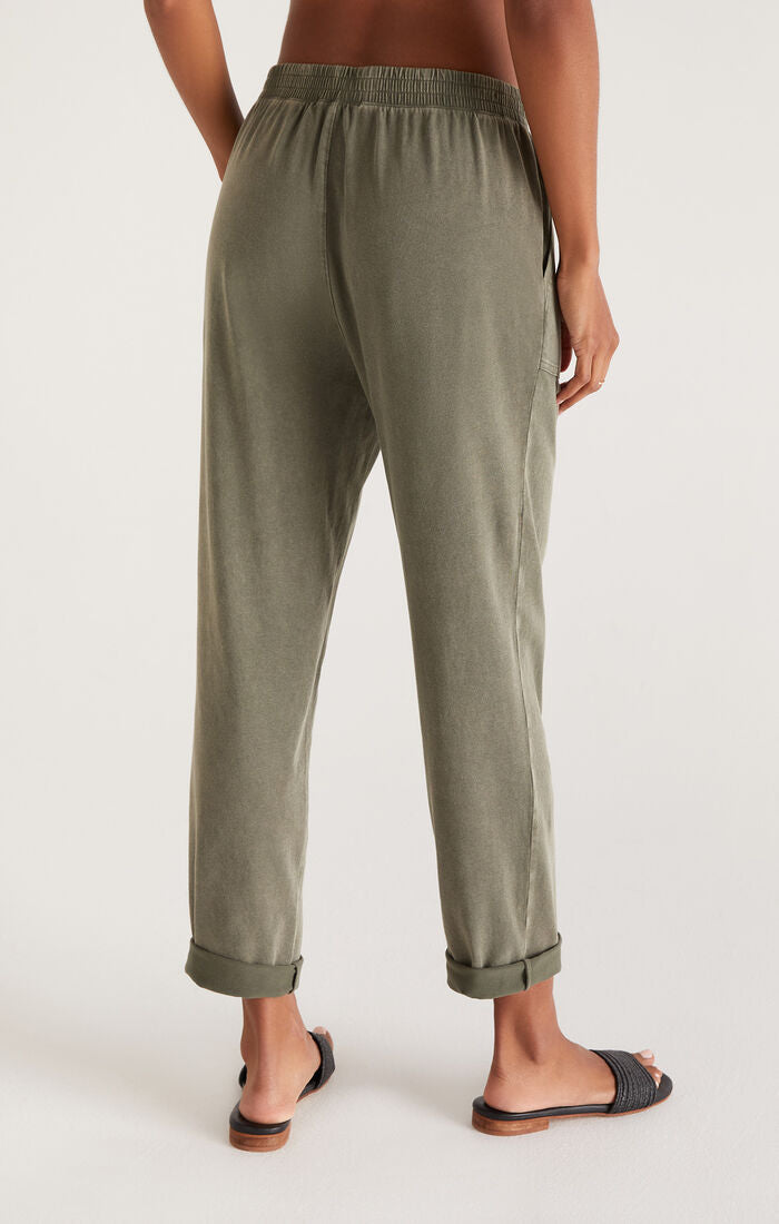 Z Supply- Kendall Jersey Pant- Olive