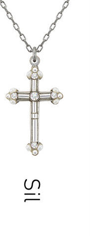 Firefly Silver Cross Pendant