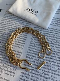 Fala Double Chain Gold Bracelet