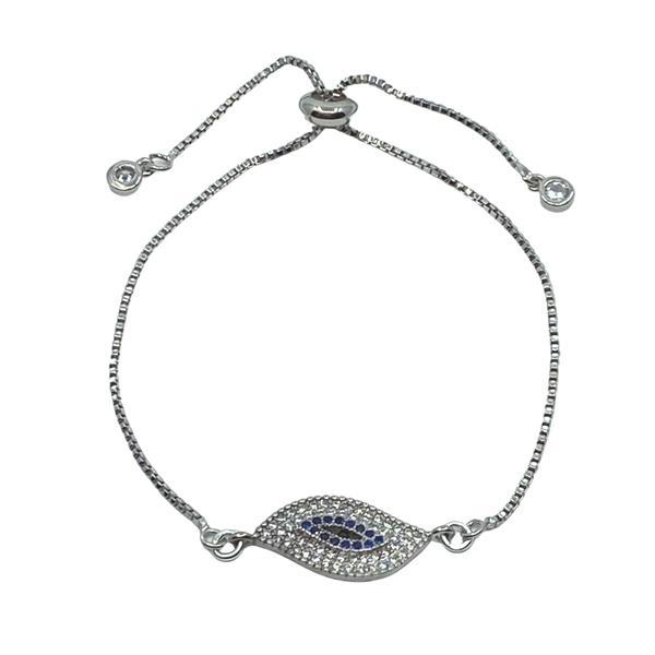 Athena Large Evil Eye- Silver