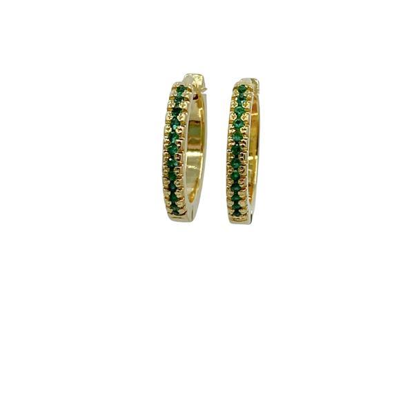 Athena Emerald Hoop