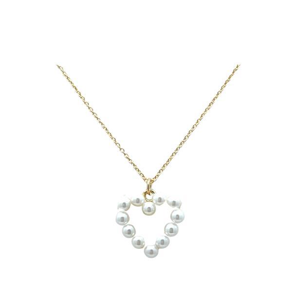 Athena Pearl Heart Necklace