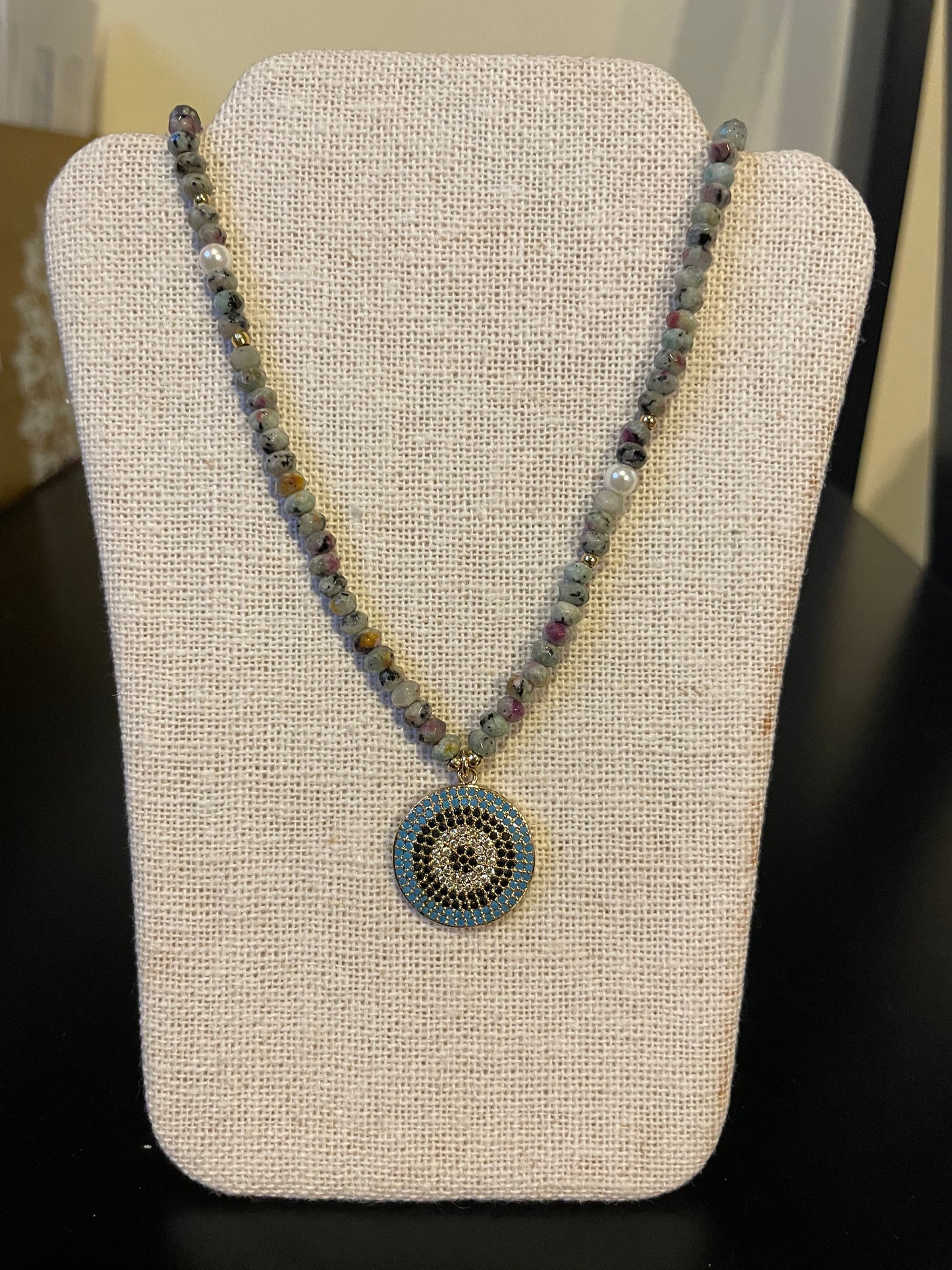 Nakamol- Necklace / Multicolor Beads with Circle
