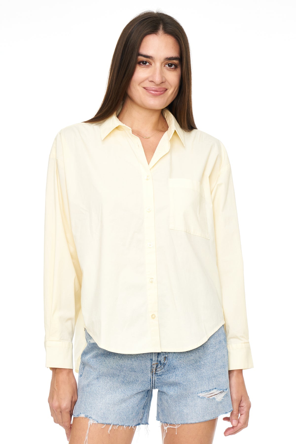 Pistola- Sloane Oversized Button Down Shirt- Butter Yellow