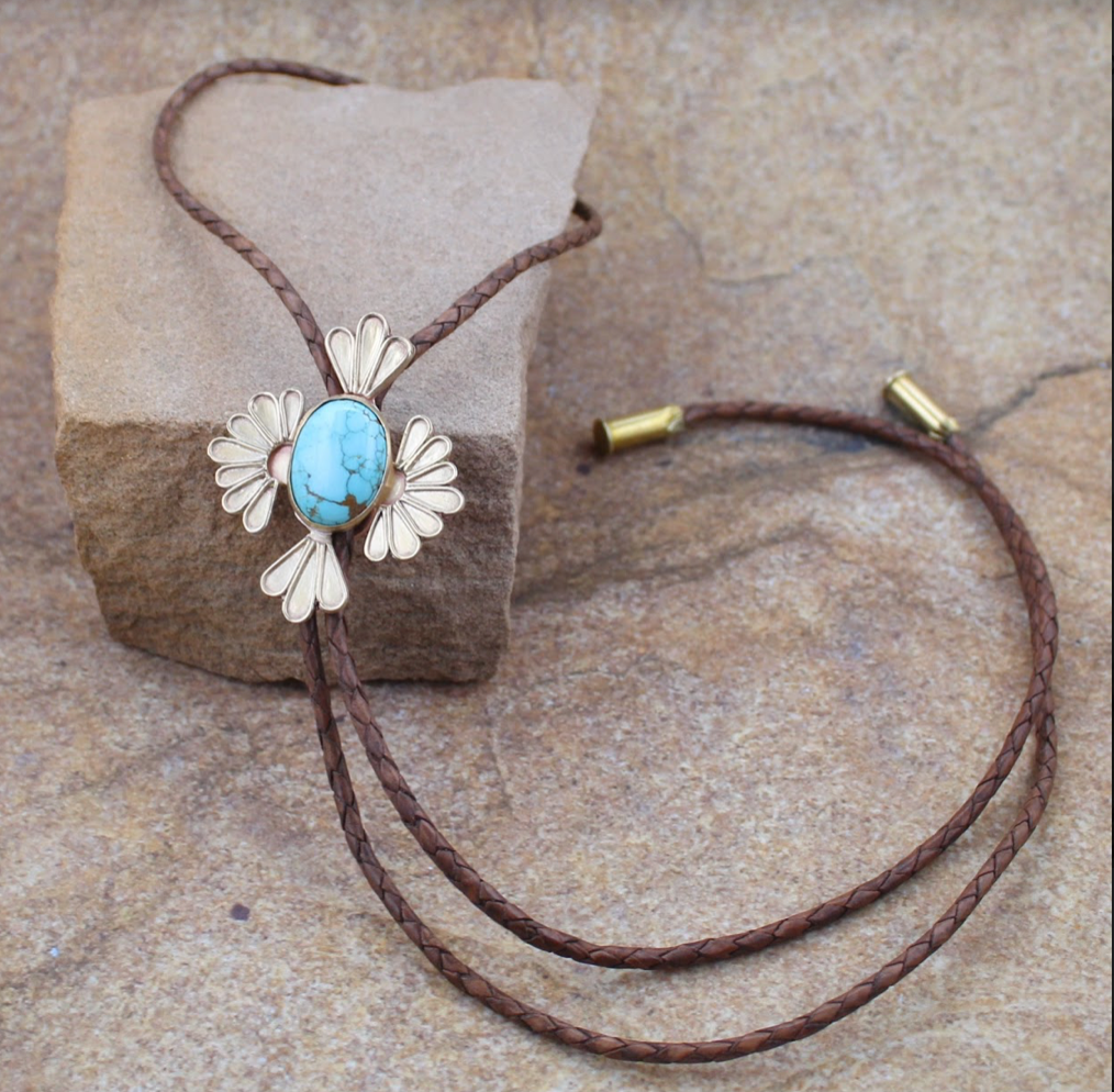 Desert Goddess Jewelry- Carico lake Turquoise Bolo