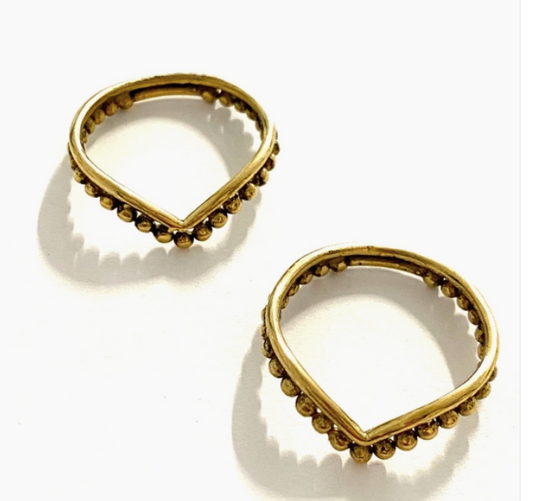 Boho Gal Lavo Brass Ring