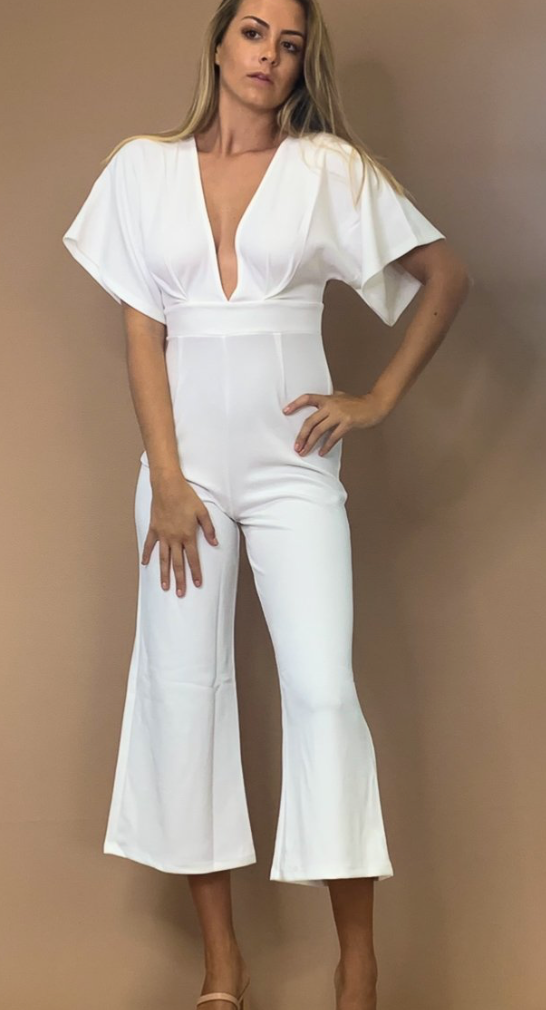 Episode Fly Away Sleeves Jumpsuit- Off White