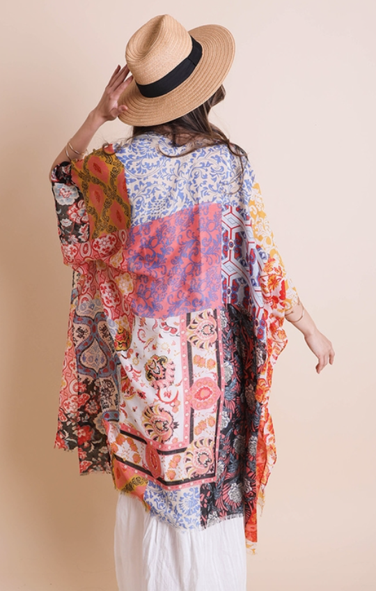 Leto- Boho Floral Patchwork Kimono