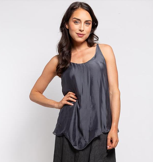 Made in Italy - Sleeveless Top - Anthracite