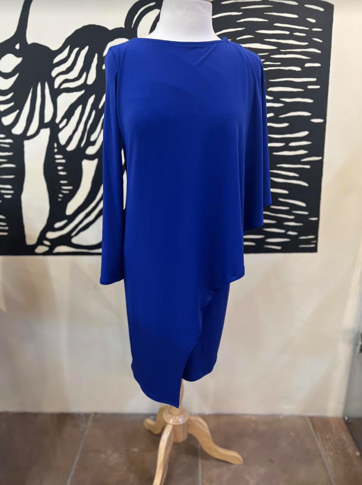 Eva Varro - Capelet Dress - Monarch Blue