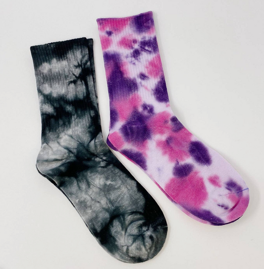 Ellison & Young- Free Mind Tie Dye Socks Set- Berry