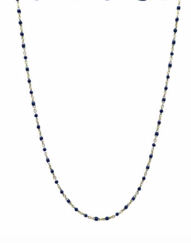 Athena- Lapis Beaded Necklace