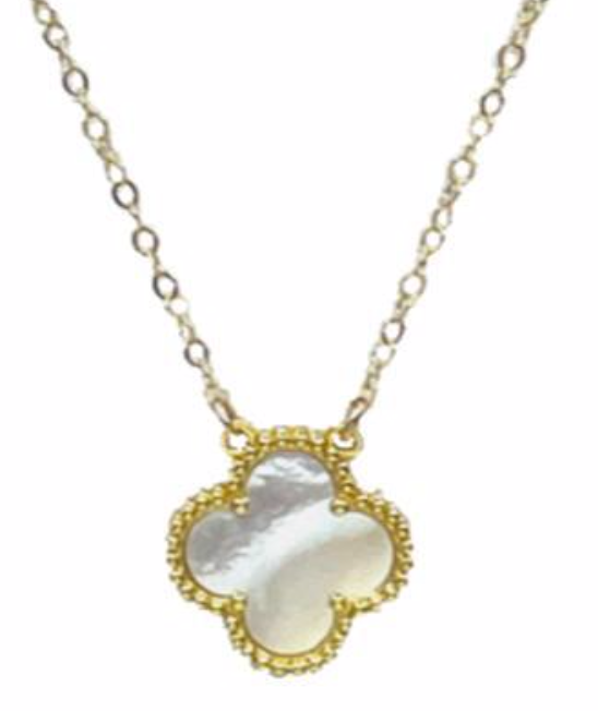 Athena- Gold Clover Pendant Necklace