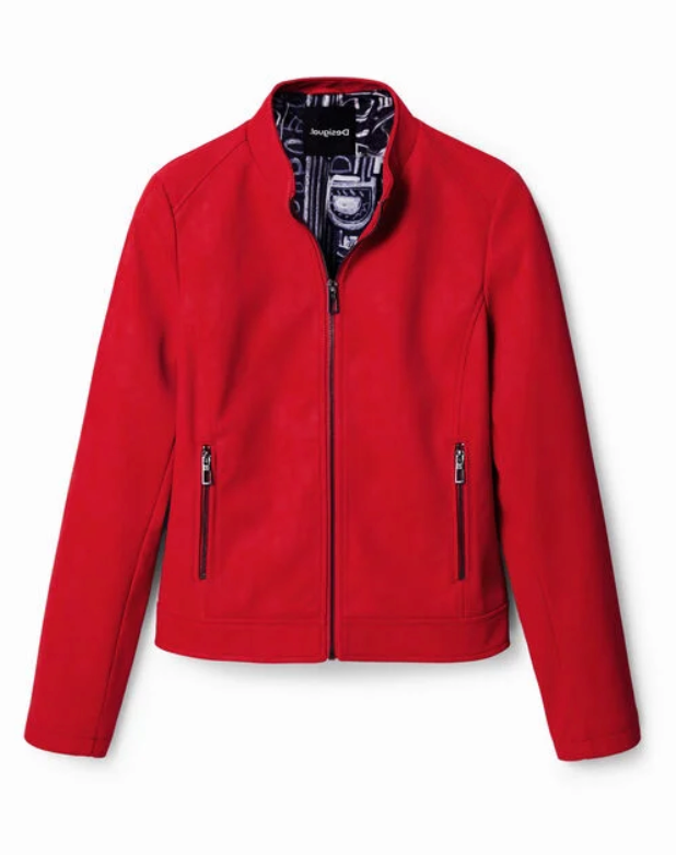 Desigual- Biker Jacket- Red