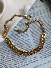 Fala Chain Link Necklace-Gold