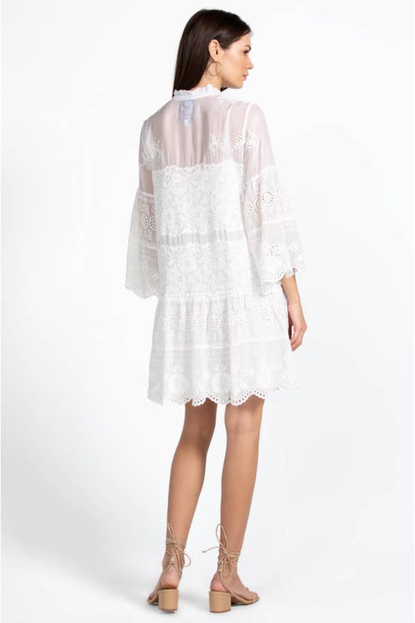 Johnny Was- Lace Valeria Dress- White