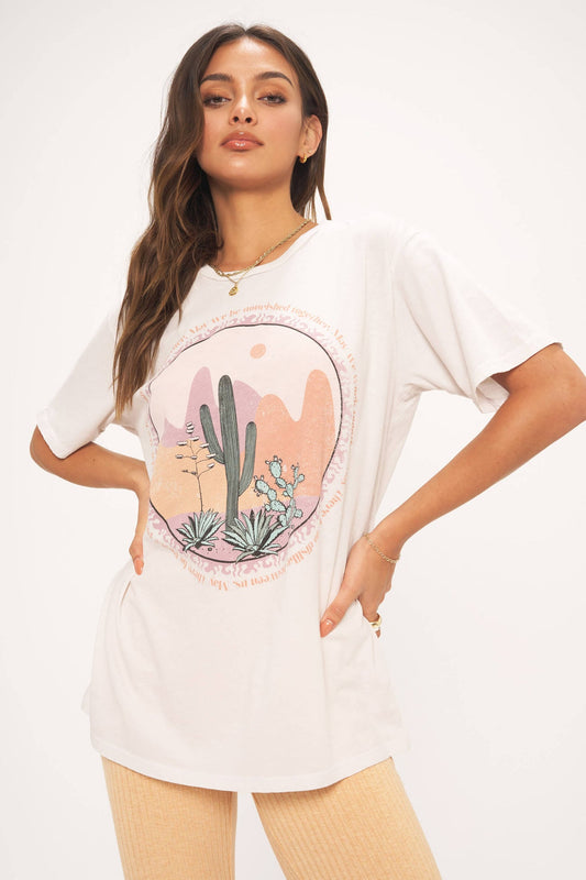 Project Social T- Desert Mantra Tee- Vintage White
